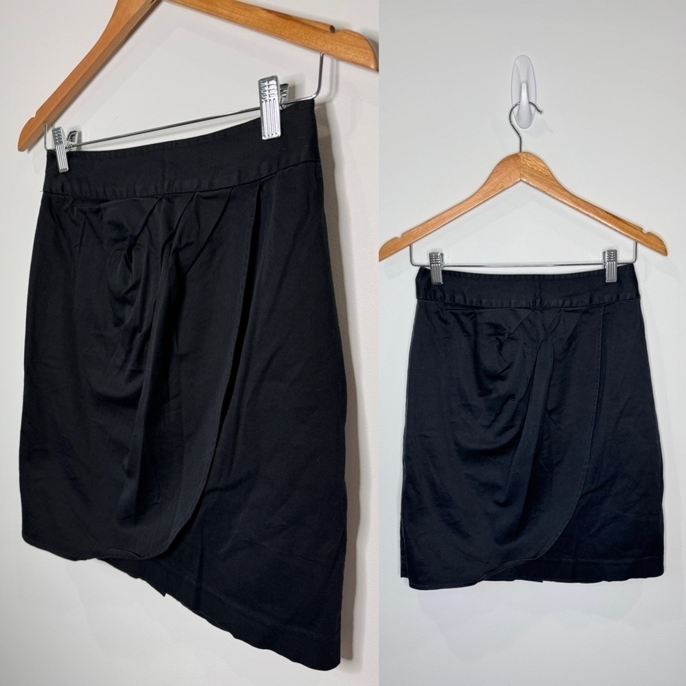 XXI Black Mini Faux Wrap Skirt (M)